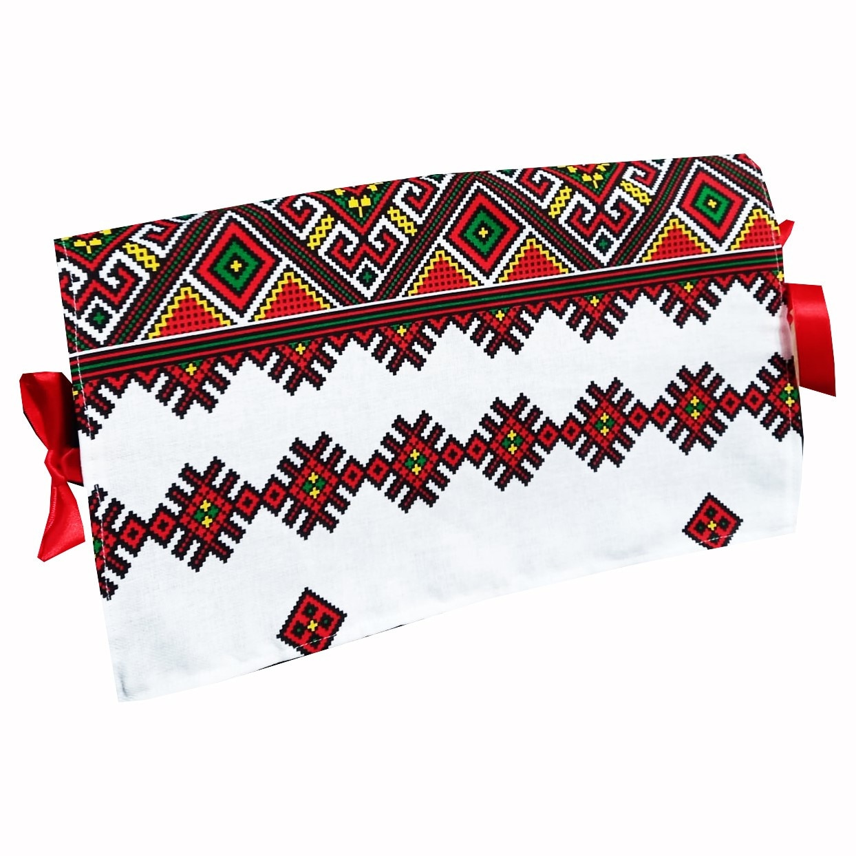 Husa scaun MCF traditional banat bumbac prindere laterala 25x40cm