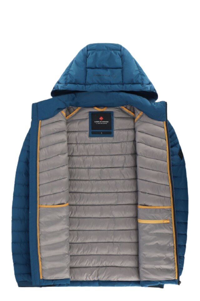 Geaca barbateasca matlasata, XL, Albastra