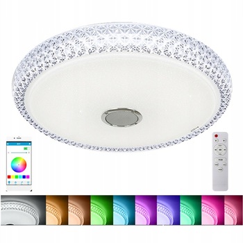 Aplica muzicala LED RGB cu Telecomanda, Bluetooth, Aplicatie, Multicolor Aplica muzicala LED RGB cu Telecomanda, Bluetooth, Aplicatie, Multicolor