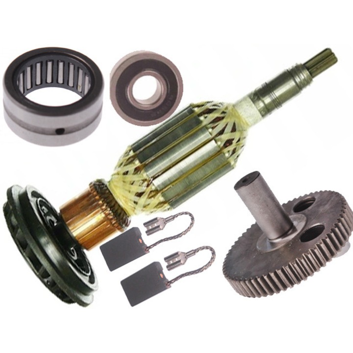 Rotor compatibil Bosch GSH11E GSH 11 E perii de carbon rulmenti, Angrenaj