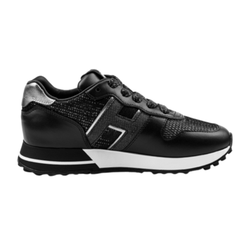 Incaltari sport din piele, Hogan, Negru Incaltari sport din piele, Hogan, Negru