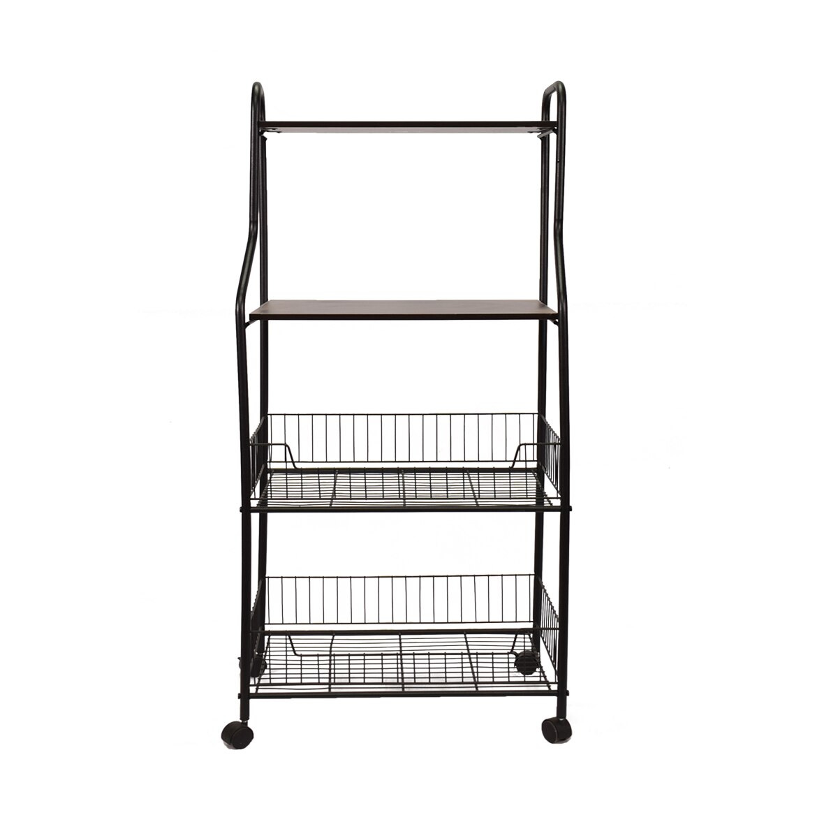 Raft metalic cu polite, D3428 54x36x125 cm Negru