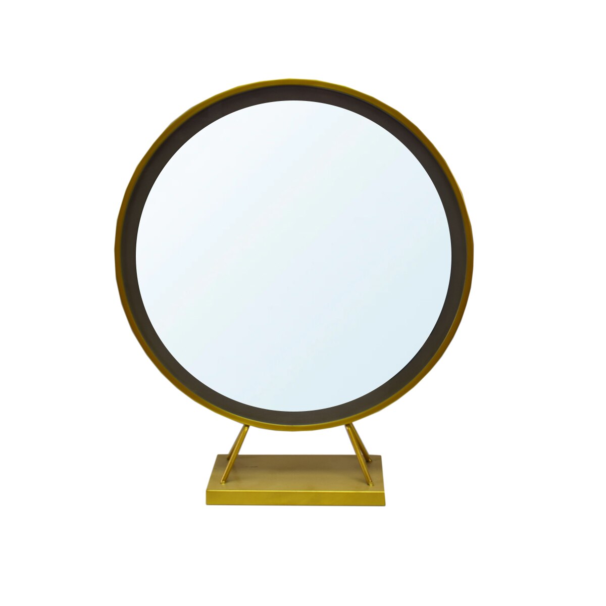 Oglinda pentru machiaj, D75 50cm Auriu