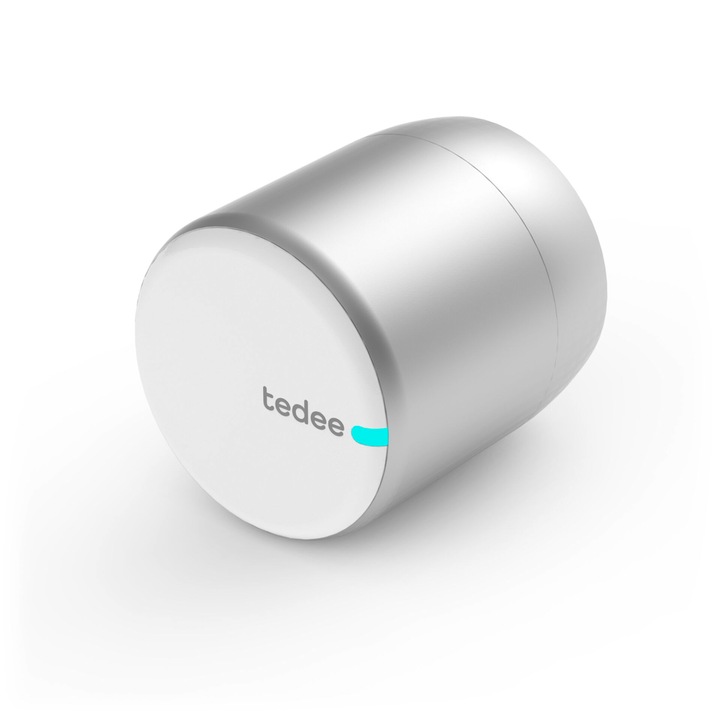 Incuietoare inteligenta Tedee, BlueTooth, HomeKit, iOS & Android app, acumulator LiPo, argintiu