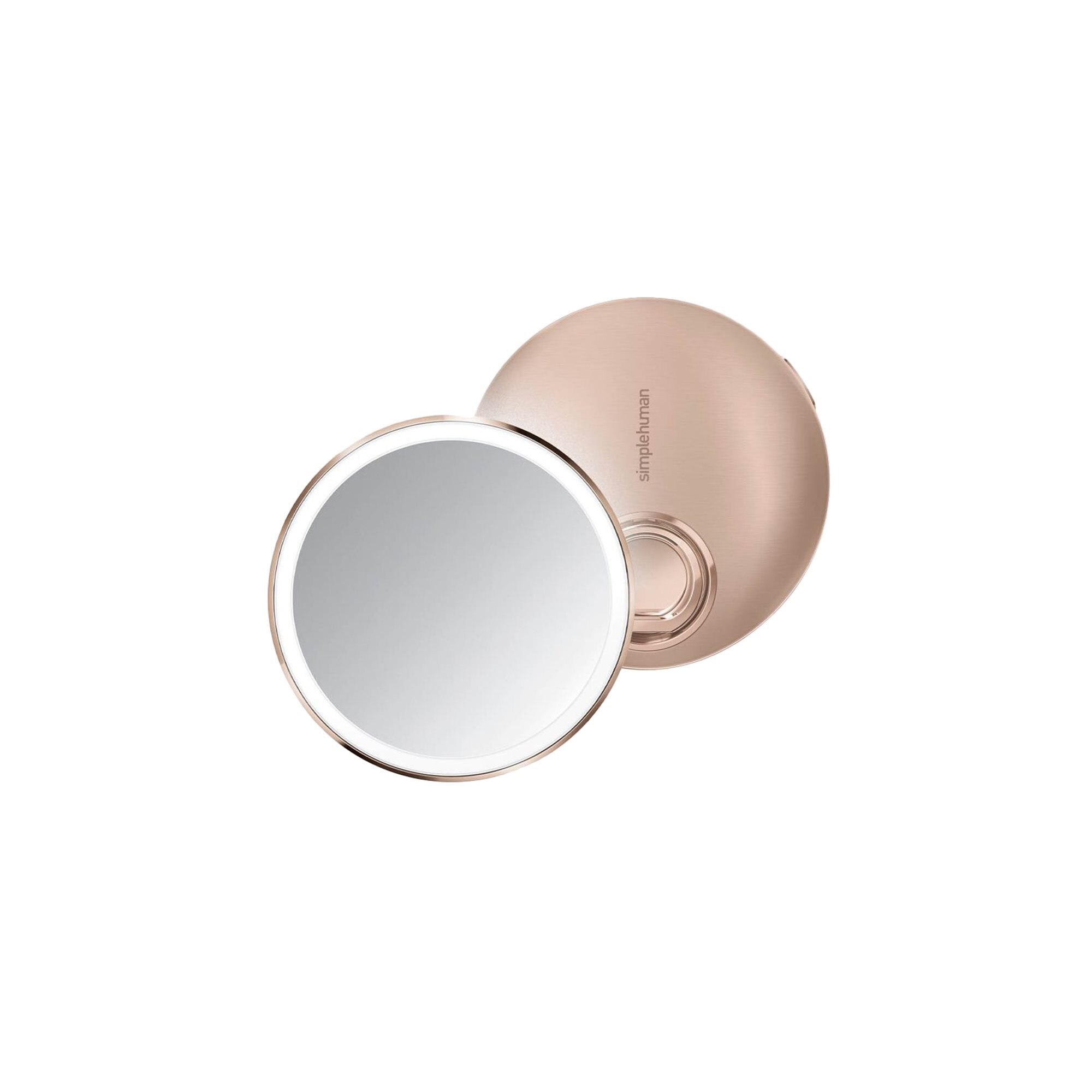 Oglinda cosmetica de buzunar cu senzor, 10.4 cm, Rose Gold - simplehuman
