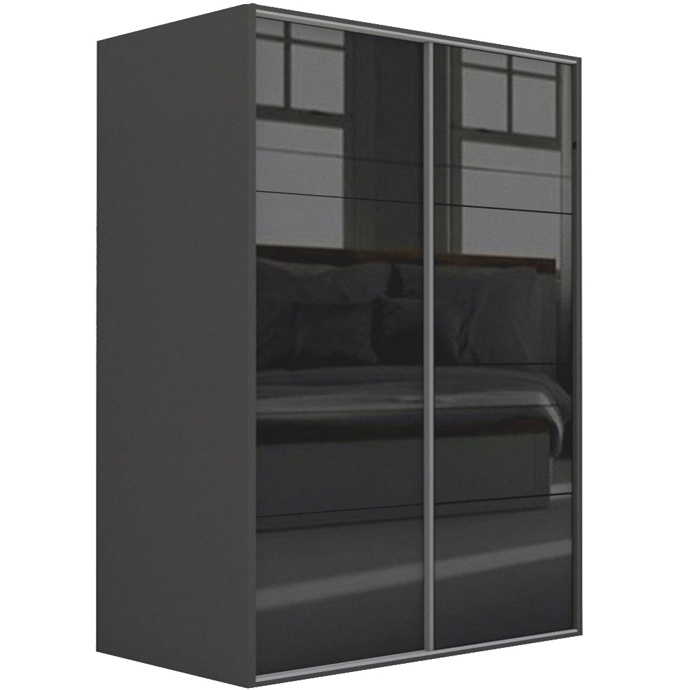 Dressing Genarom LEX A, Negru Lucios, 201 x 240 x 66 cm