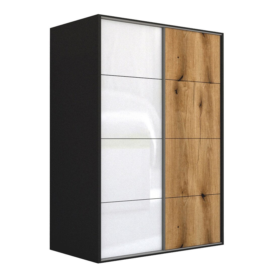 Dressing Genarom LEX C, Gri Lucios / Stejar Wotan L, 201 x 240 x 66 cm