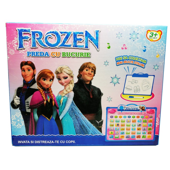 Tableta interactiva pentru copii, limba romana, Invata si Distreaza-te, 39 x 29 cm, mov, Vision®