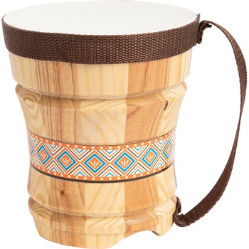 Toba Bango, Small Foot, Lemn/Panza, Inaltime 16 cm, Diametru 15 cm Toba Bango, Small Foot, Lemn/Panza, Inaltime 16 cm, Diametru 15 cm