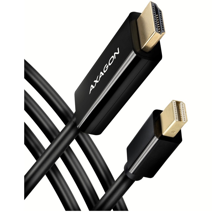 Adaptor AXAGON MiniDP la HDMI 1.4 cable 1.8m 4K/30Hz, RVDM-HI14C2