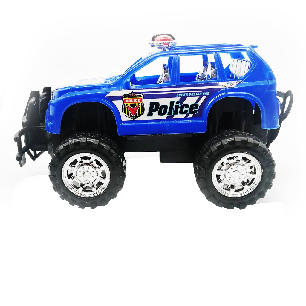 Masina de Politie de plastic, OFF-ROAD, 14 cm, mecansim Rev-N-Go, Vision®