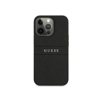 Husa Spate Guess Compatibila Cu iPhone 13 Pro, Colectia Saffiano Strap, Negru - 023454 Husa Spate Guess Compatibila Cu iPhone 13 Pro, Colectia Saffiano Strap, Negru - 023454