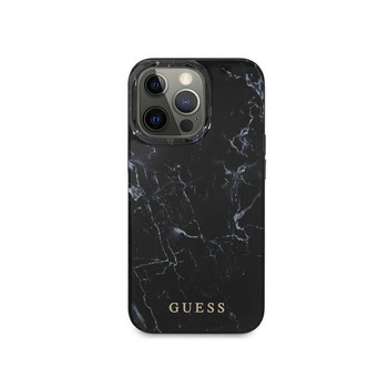 Husa Spate Guess Compatibila Cu iPhone 13 Pro, Colectia Marble, Negru - 033538 Husa Spate Guess Compatibila Cu iPhone 13 Pro, Colectia Marble, Negru - 033538