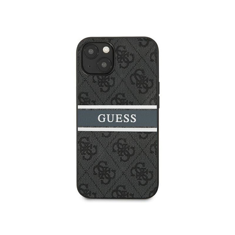 Husa Spate Guess Compatibila Cu iPhone 13, Colectia 4G Stripe, Gri - 023607