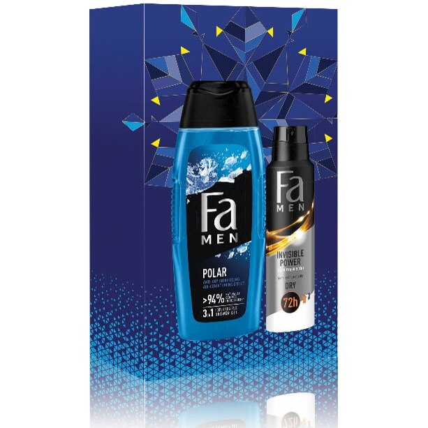Set cadou Fa Men: Gel de dus Fa Men Polar, 400ml + Anti-perspirant Fa Men Invisible Power, 150ml