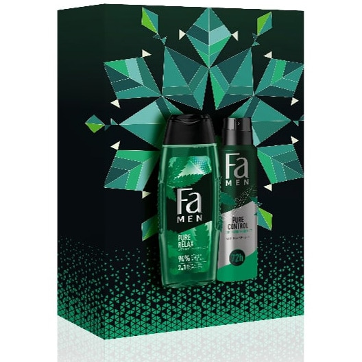 Set cadou Fa Men Pure: Gel de dus Fa Men Pure Relax, 250ml + Anti-perspirant Fa Men Pure Control, 150ml