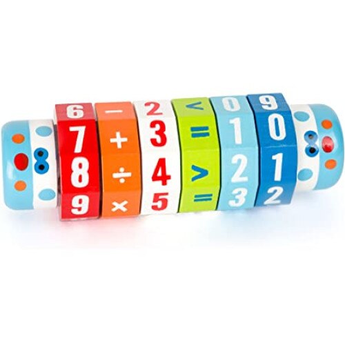 Calculator rotitor lemn, 6 ani+, 14 x 5 x 5 cm