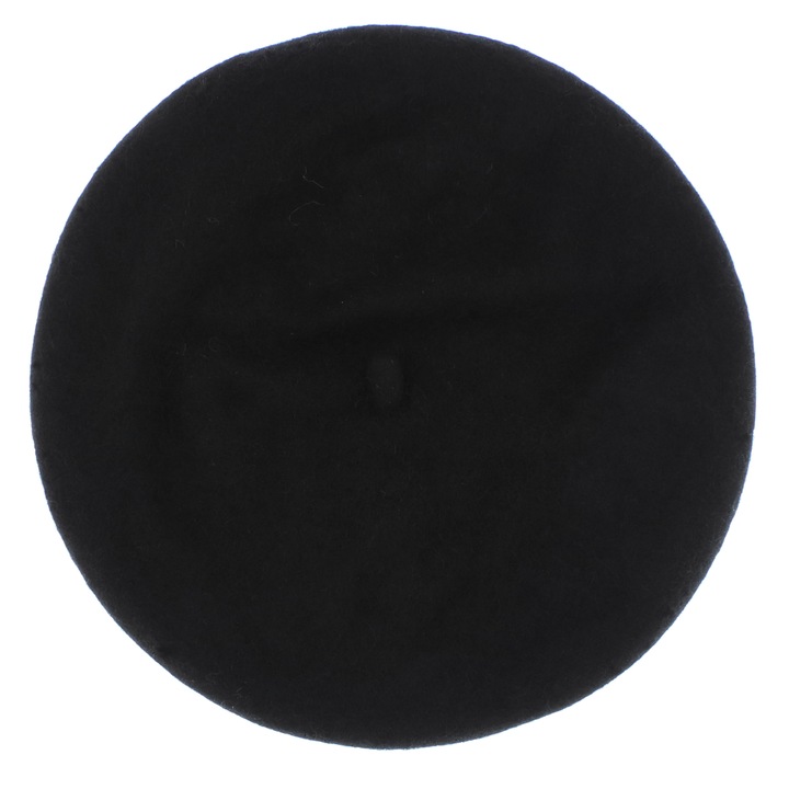 Bereta de dama, 90% lana 10% acrylic, Negru cu snur reglabil - BSC317