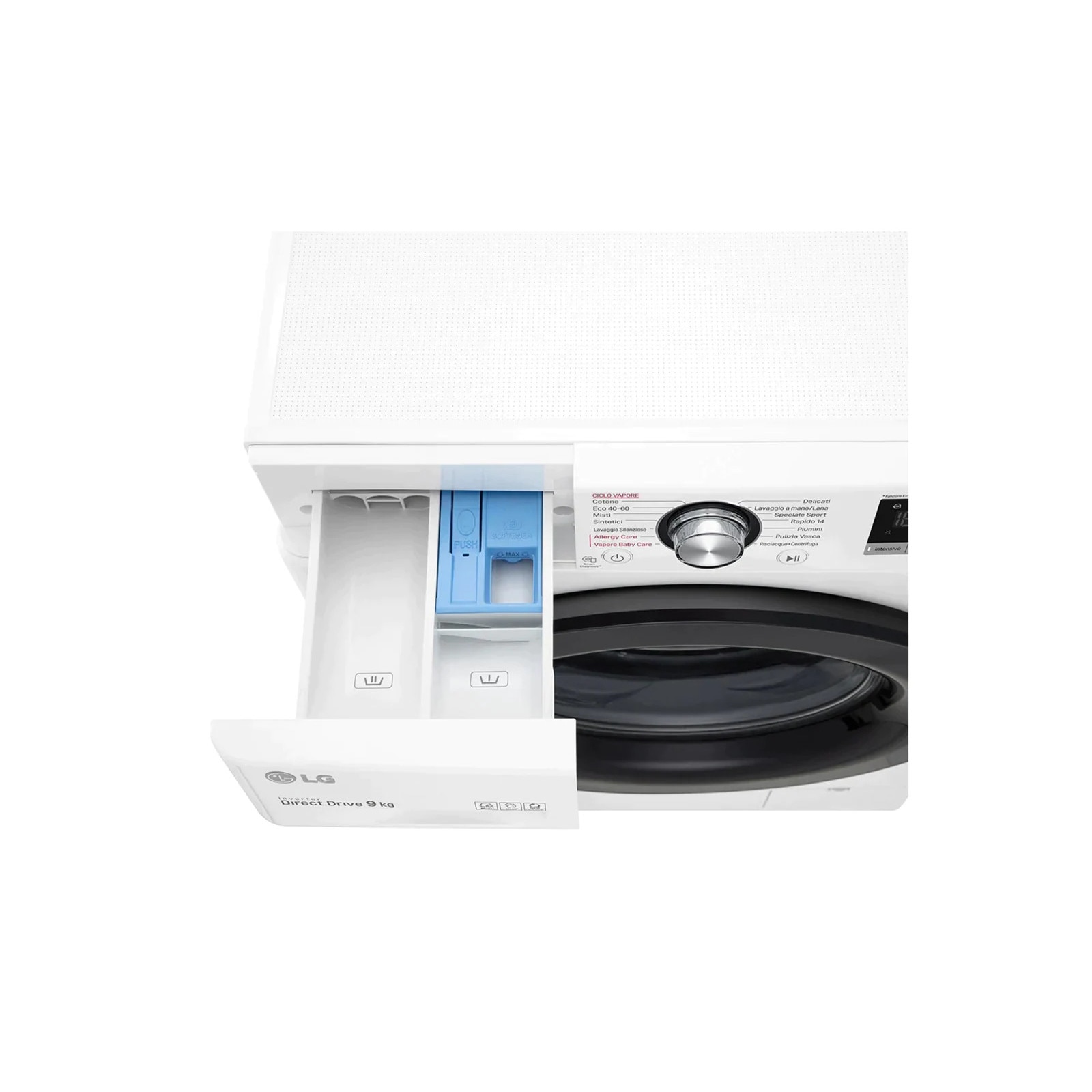 Masina de spalat rufe frontala LG F4WV329S0E, 9 kg, 1400rpm, Clasa B, alb
