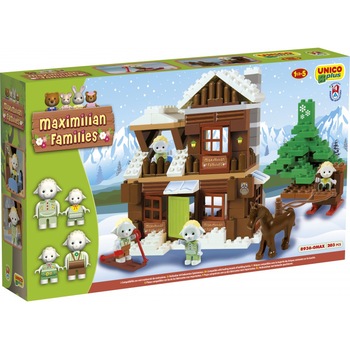 Set de constructie Unico Plus - Maximilian, Refugiul montan, 203 piese Set de constructie Unico Plus - Maximilian, Refugiul montan, 203 piese