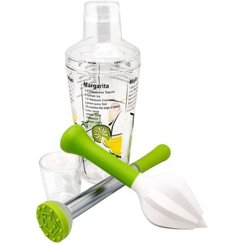 Set 4 piese preparare cocktail FIK 003 Vinbouquet, abs, transparent, verde Set 4 piese preparare cocktail FIK 003 Vinbouquet, abs, transparent, verde