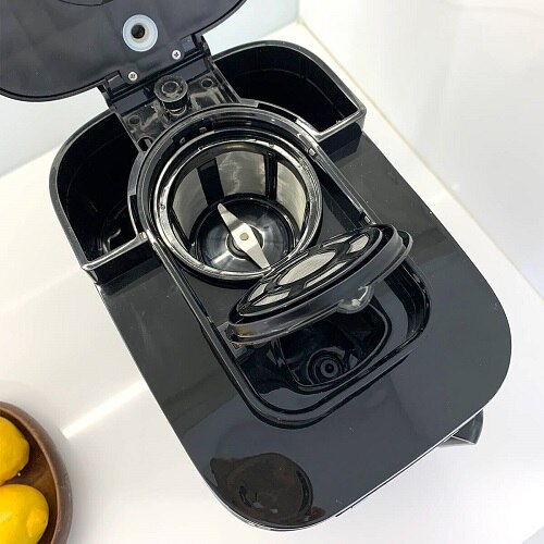 Cafetiera 2 in 1 HAEGER PERFECT DRIP CM-10B.010A, 1050 W, 1.25 L, 10 Cesti, rasnita cafea incorporate 60 gm, oprire automata, functie keep warm, timer, afisaj LCD, argintiu/negru