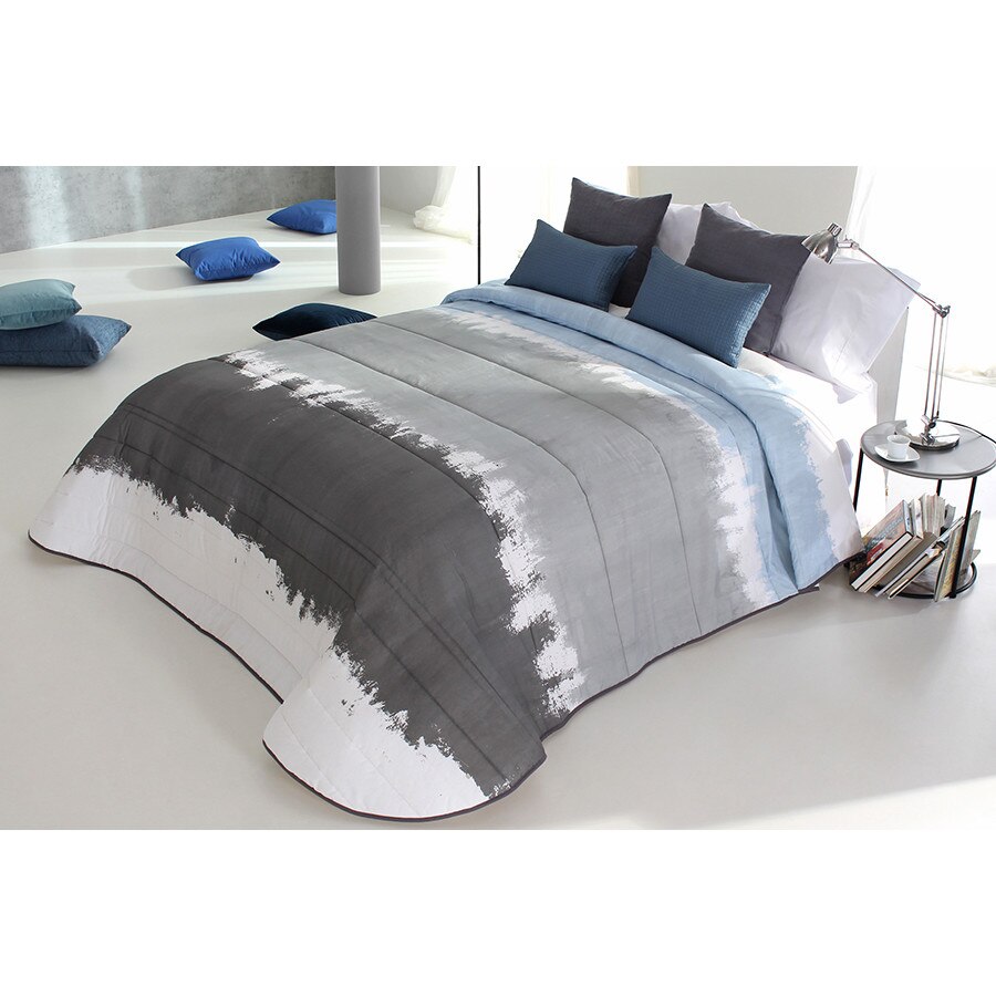 Set Cuvertura matlasata Thompson 2A si 2 perne decorative, Reig Marti, gri, dimensiune 250 cm x 270 cm