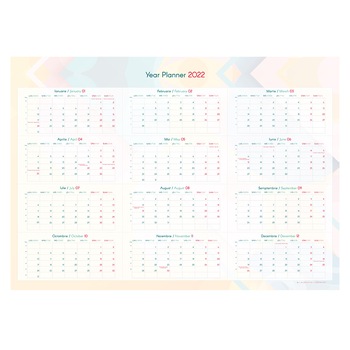Calendar Planner Anual A2 landscape 2022 romana/engleza Calendar Planner Anual A2 landscape 2022 romana/engleza