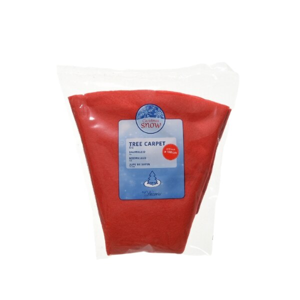 Covor pentru bradul de Craciun, rosu, D100 cm