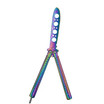 Cutit fluture Butterfly, Balisong 21 cm, fade, fara tais, de antrenament, model crocodil, Dalimag Cutit fluture Butterfly, Balisong 21 cm, fade, fara tais, de antrenament, model crocodil, Dalimag