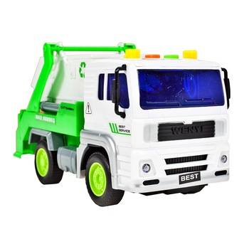 Camion interactiv pentru Ecologizare idealSTORE, Dimensiuni 18 x 10 x 11 cm, Echipat cu un container functional ce ofera ore de distractie, Ideal pentru curatenie Camion interactiv pentru Ecologizare idealSTORE, Dimensiuni 18 x 10 x 11 cm, Echipat cu un container functional ce ofera ore de distractie, Ideal pentru curatenie