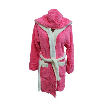 Halat baie, dama, model LIGHT PINK, cocolino, buzunar, gluga, roz deschis/alb, S-M Halat baie, dama, model LIGHT PINK, cocolino, buzunar, gluga, roz deschis/alb, S-M