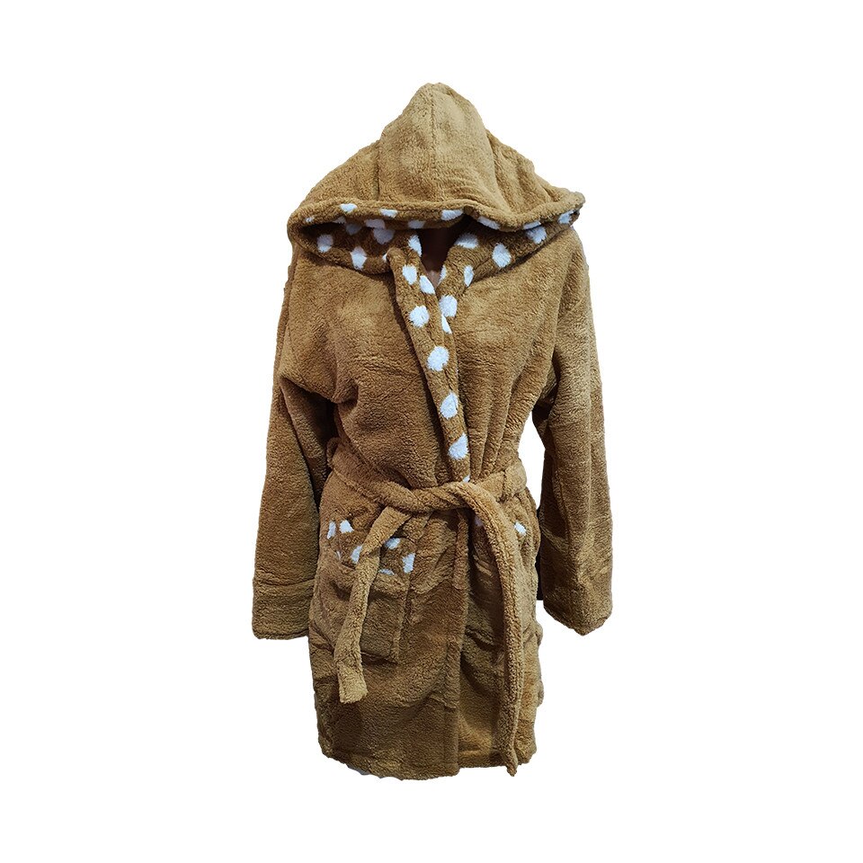 Halat baie, dama, model CAMMEL, cocolino, buzunar, gluga, maro camel, L