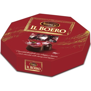 Bomboane fondante de ciocolata cu cirese si lichior Witor's Octagonal Cherry Boero, 200 g Bomboane fondante de ciocolata cu cirese si lichior Witor's Octagonal Cherry Boero, 200 g