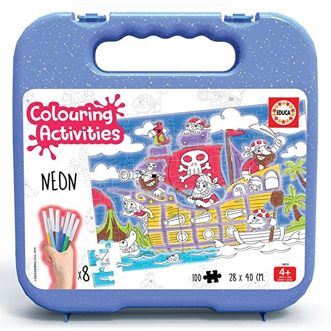 Pirati - puzzle de colorat 100 de piese Educa