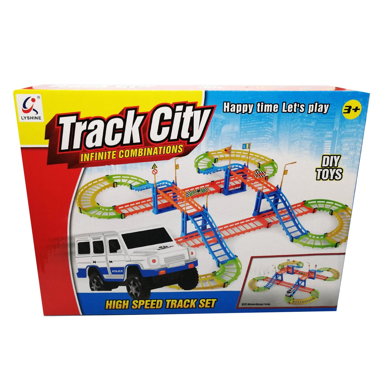 Set constructie, Circuit Track City, multicolor, Vision