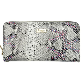 Portofel dama din piele naturala GPD328, Gri/Roz - cu Protectie RFID Portofel dama din piele naturala GPD328, Gri/Roz - cu Protectie RFID