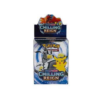 Joc de carti Pokemon Sword And Shield, Chilling Reign, 24 cartonase in limba engleza, Alb/Albastru Joc de carti Pokemon Sword And Shield, Chilling Reign, 24 cartonase in limba engleza, Alb/Albastru