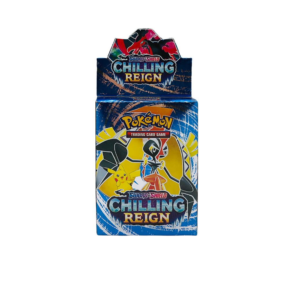 Joc de carti Pokemon Sword And Shield, Chilling Reign, 24 cartonase in limba engleza, Albastru