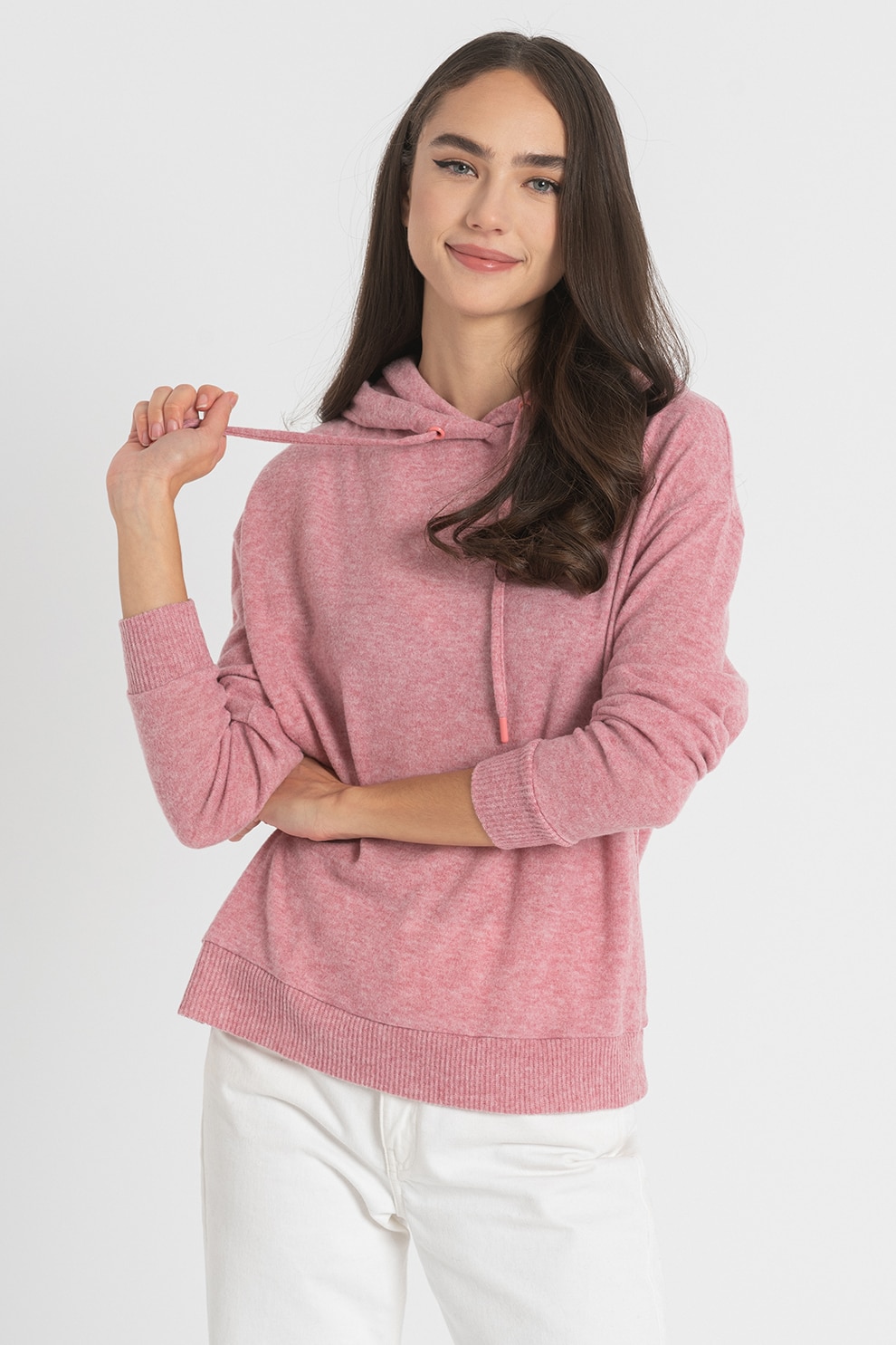 Haily's, Hanorac cu terminatii striate Suma, Roz melange