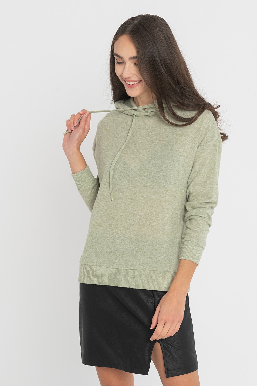 Haily's, Hanorac cu terminatii striate Suma, Verde melange