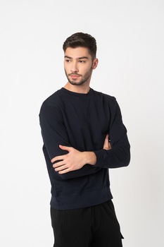 Haily's, Bluza sport de bumbac cu terminatii striate Jim, bleumarin inchis Haily's, Bluza sport de bumbac cu terminatii striate Jim, bleumarin inchis