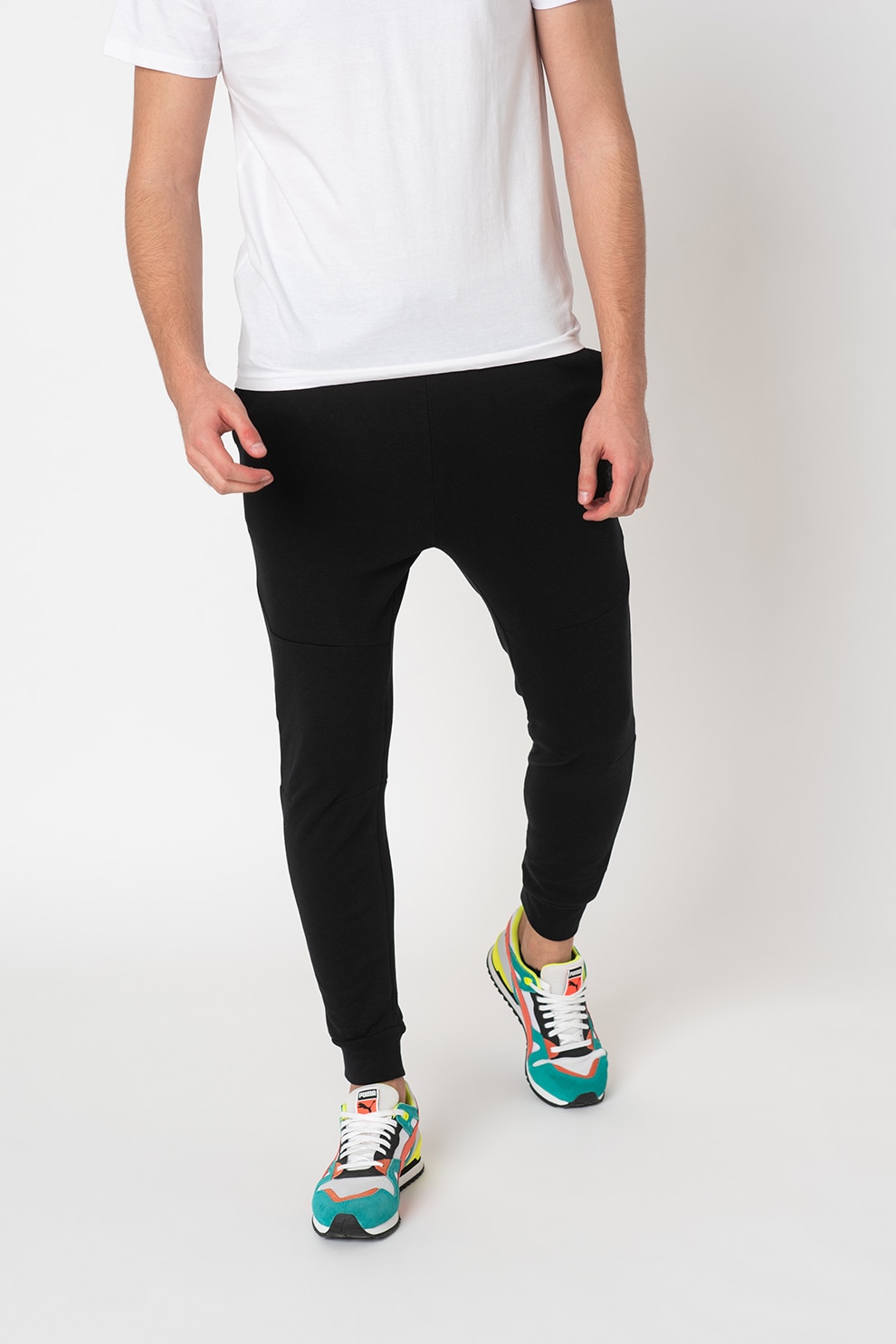 Haily's, Pantaloni sport cu tur lasat Mike, Negru