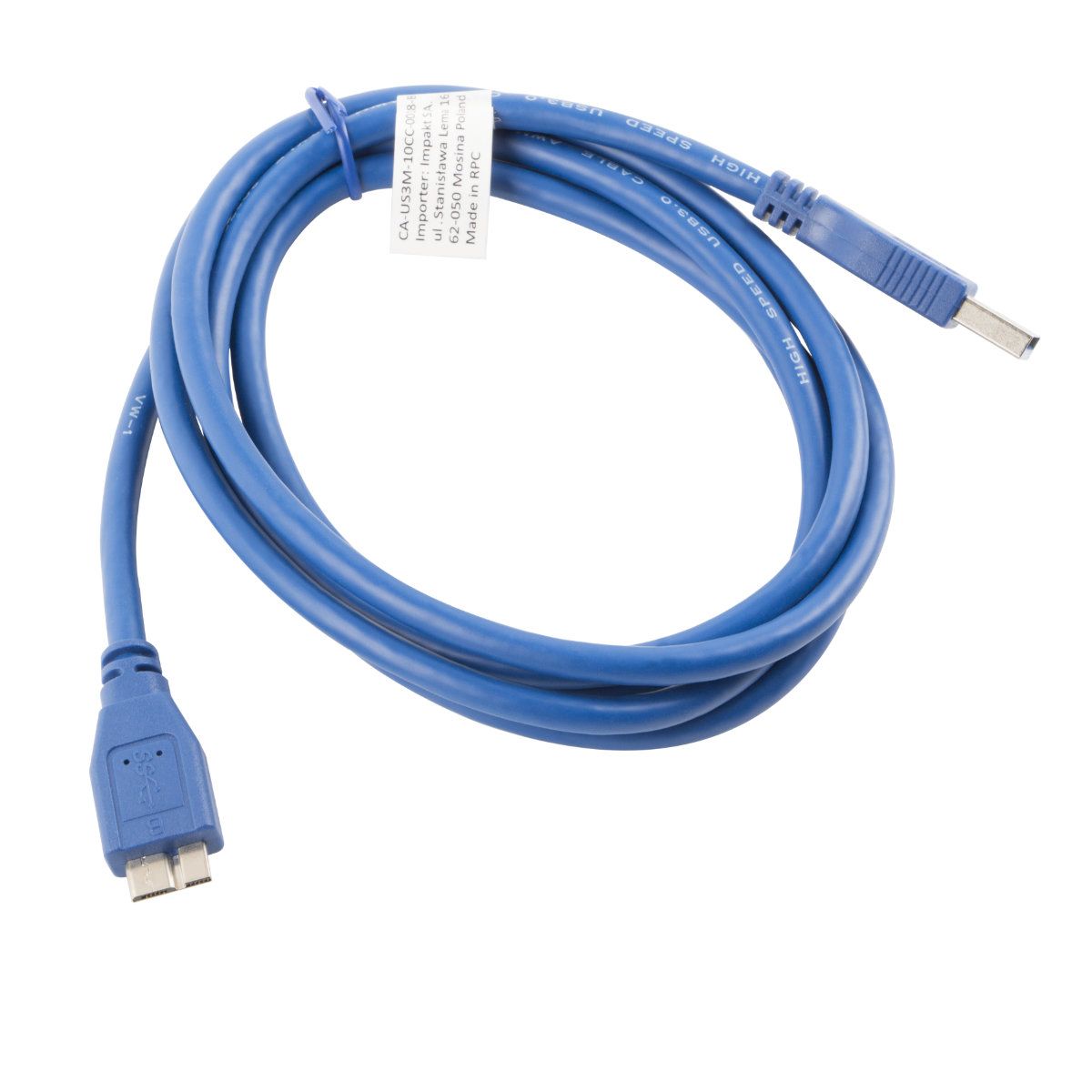 Cablu transfer date USB 3.0 tata la Micro USB 3.0 tip B tata, 1.8 metri, Albastru, TCL-BBL3298