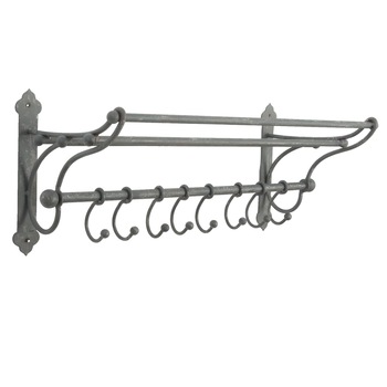 Cuier si suport prosoape fier forjat gri 8 agatatori 56 cm x 22 cm x 23 h Cuier si suport prosoape fier forjat gri 8 agatatori 56 cm x 22 cm x 23 h
