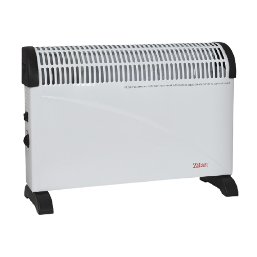 Convector Electric, Pozitionare pe Pardoseala, Pentru Incaperi pana la 10m², Diferite Trepte de Incalzire, Putere de 2000W, Usor de Folosit, Alb