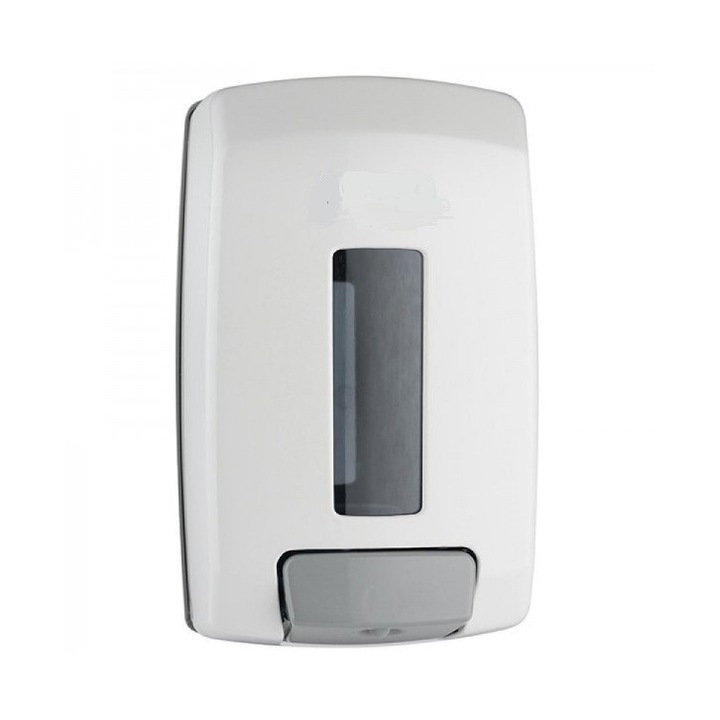 Dozator manual DacEnergy©, ABS, pentru sapun lichid, 1100 ml, se reumple, alb