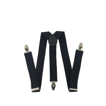 Bretele negre, barbati, cu inchizatori metalice, 35 mm Bretele negre, barbati, cu inchizatori metalice, 35 mm