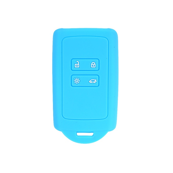 Калъф за безключов ключ Renault Clio V, Megane IV, Talisman, Kadjar, Zoe, Dacia Duster, Logan 3, Sandero 3, светло син