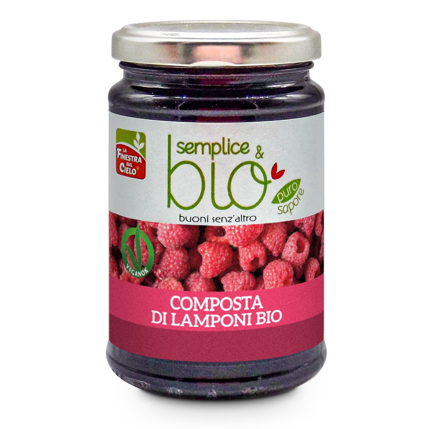 Gem bio de zmeura (indulcit cu pulpa de mere) 320g